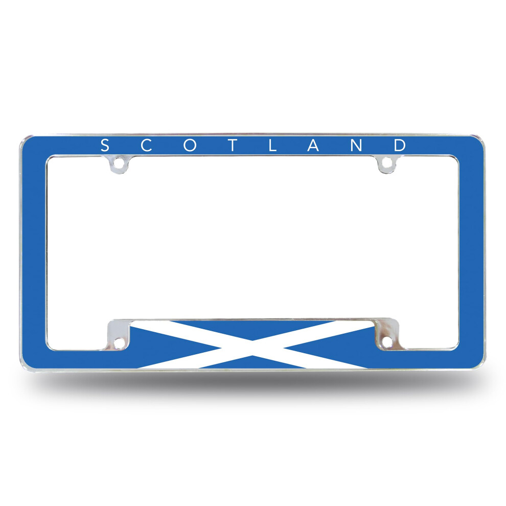 Rico Industries Scottish Flag All Over Automotive License Plate Frame For Car/Truck/Suv (12"""" X 6"""") 611407544945
