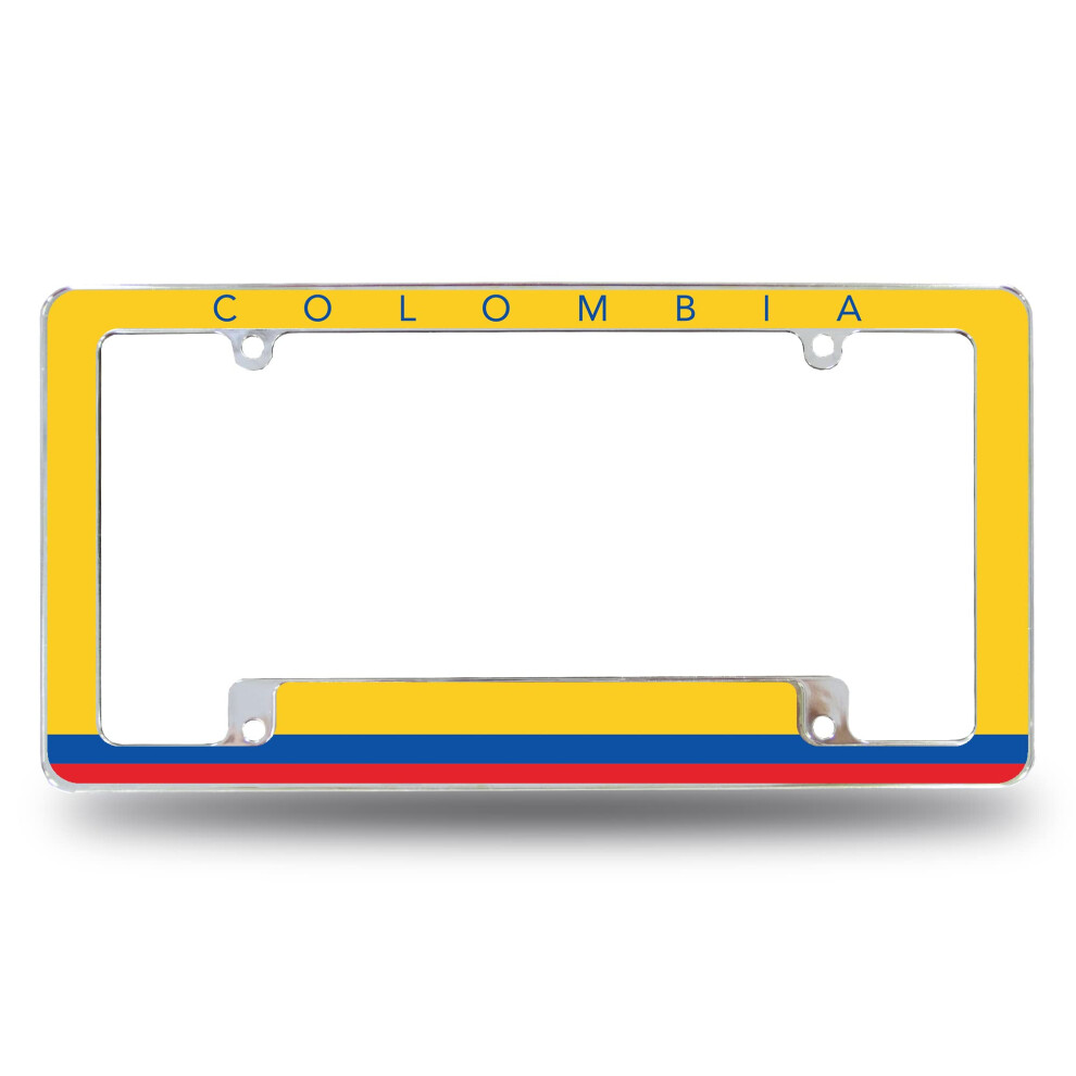 Rico Industries Colombia Flag All Over Automotive License Plate Frame For Car/Truck/Suv (12"""" X 6"""") 611407544891