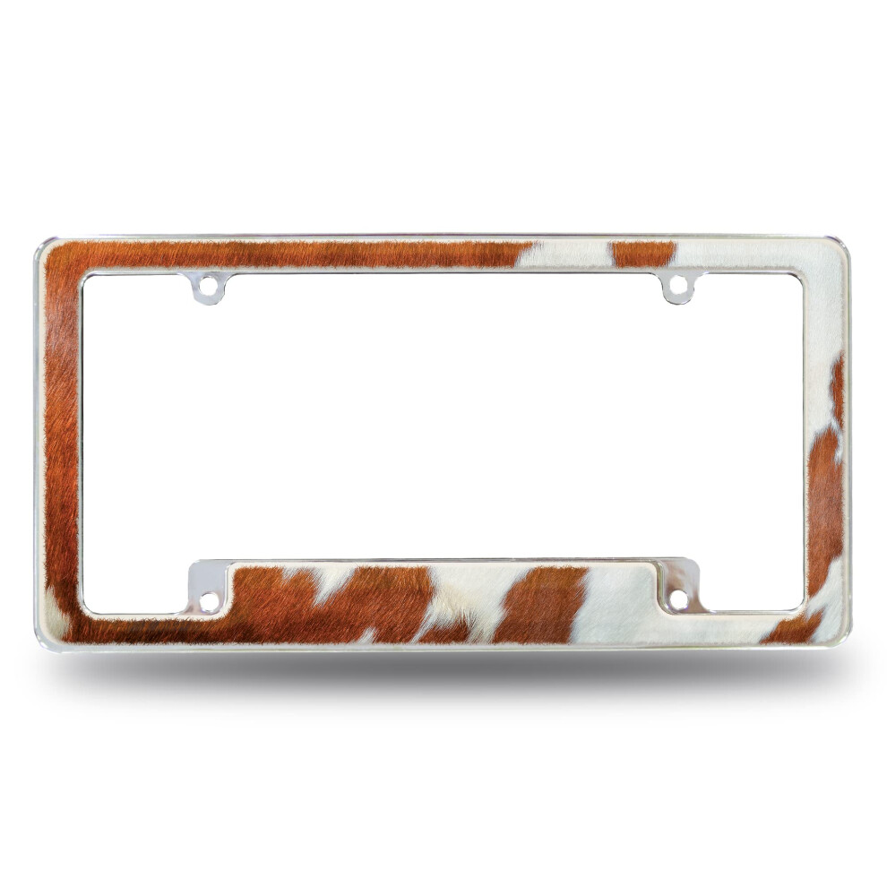 Rico Industries Cow All Over Automotive License Plate Frame For Car/Truck/Suv (12"""" X 6"""") 611407545232