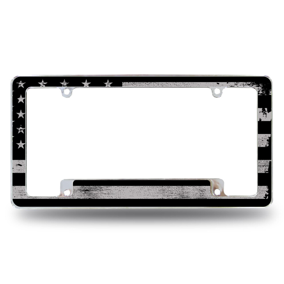 Rico Industries Usa Blackout Flag All Over Automotive License Plate Frame For Car/Truck/Suv (12"""" X 6"""") 611407544976