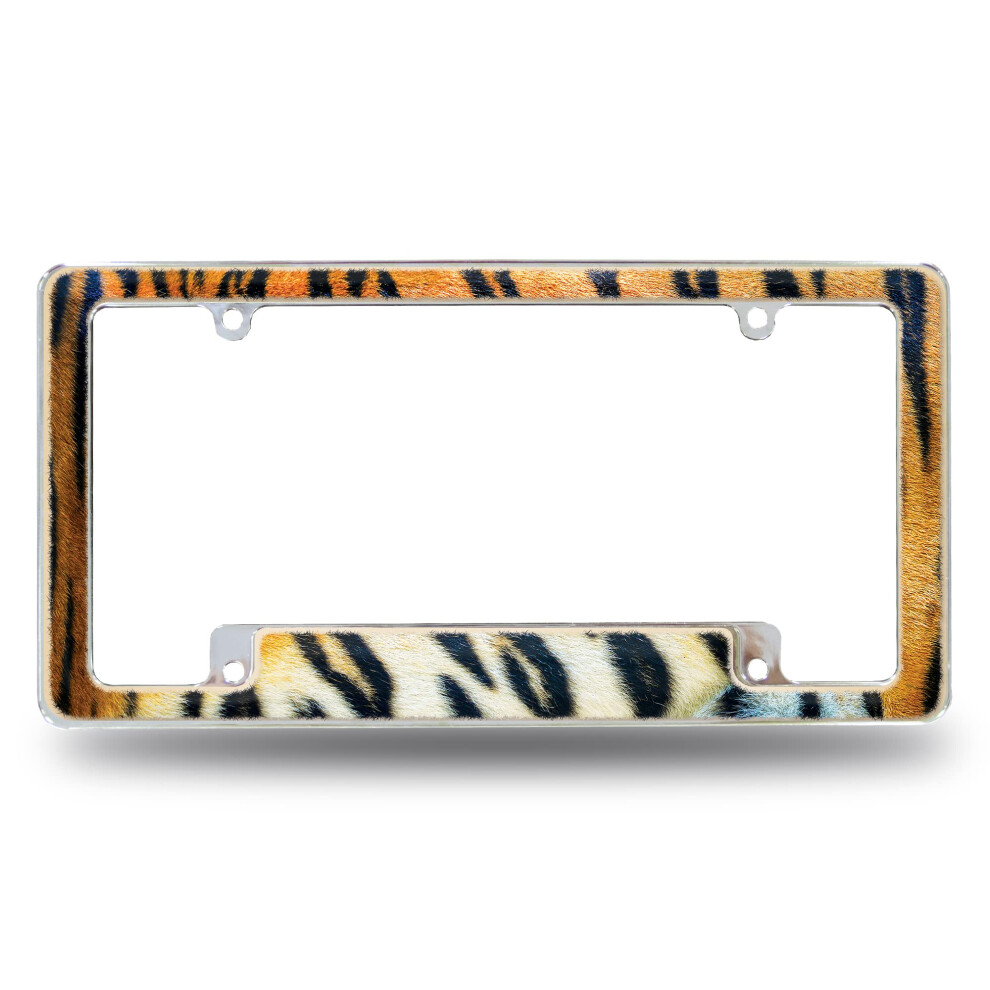 Rico Industries Tiger All Over Automotive License Plate Frame For Car/Truck/Suv (12"""" X 6"""") 611407545225