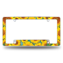 Rico Industries Sunflowers #1 All Over Automotive rendszmkeret autkhoz/teherautkhoz/terepjrkhoz (12"" x 6"")