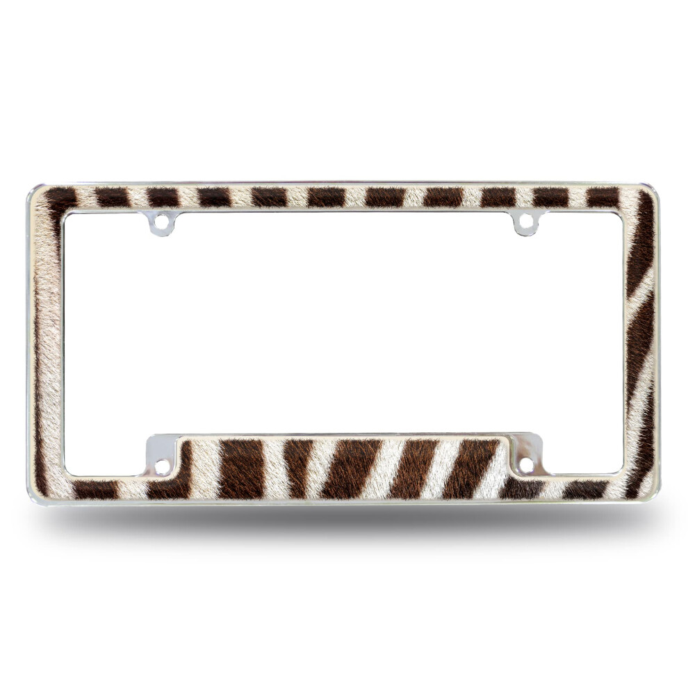 Cadre De Plaque D'immatriculation Automobile Rico Industries Zebra Pour Voiture/Camion/Suv (12"" X 6"")-image