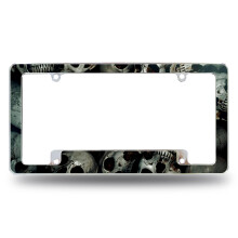 Rico Industries Skulls #4 All Over Automotive rendszmtbla keret authoz/teherauthoz/terepjrhoz (12"" x 6"")