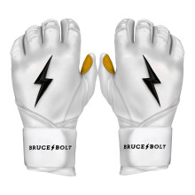 Luvas de Bateo BRUCE BOLT Original Series Long Cuff Brancas - Brancas XXXGrande