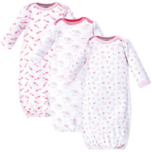 Luvable Friends Unisex Baby Baumwollkleid M   dchen Elefantenherzen Fr   hchen/Neugeborenes