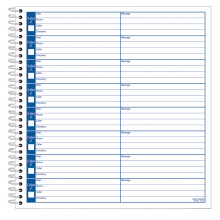 Adams Voice Mail Log 8 1/4 x 8 1/2 Inch Spiral Bound 120 Forms per Book White (S8796)