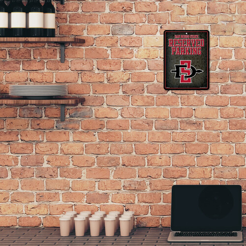 Rico Industries Placa de Estacionamento Metálica San Diego State Aztecs 8.5 x 11 Polegadas 2
