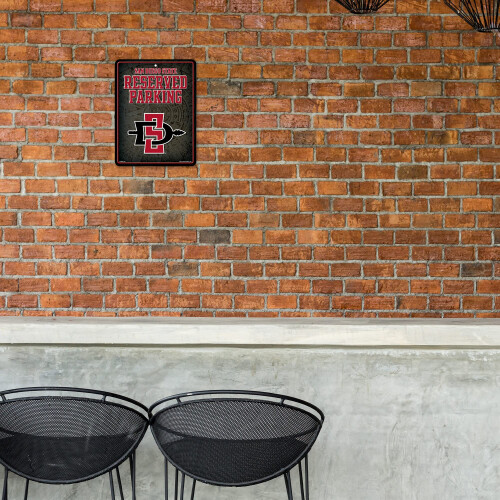 Rico Industries Placa de Estacionamento Metálica San Diego State Aztecs 8.5 x 11 Polegadas 1