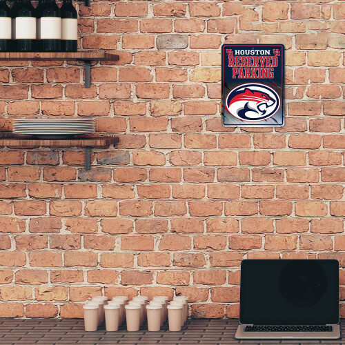 Rico Industries NCAA Houston Cougars Placa de Estacionamento de Metal 8.5 x 11 Polegadas 2