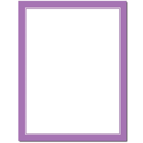 Basic Border Brevhoved Laser & Inkjet Printer Papir - Brights (lilla 25 Pack)