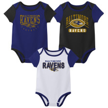 Body s kr tkym ruk vom Outerstuff NFL pre novorodencov a dojcat Variety, 3 kusy - Baltimore Ravens 18M