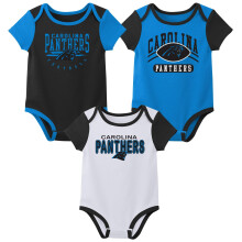 Body s kr tkym ruk vom Outerstuff NFL pre novorodencov a dojcat Variety, 3 kusy - Carolina Panthers 18M