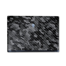 Carbon Fiber Laptop Skin Compatible with Alienware M16 R2 (2024) - Black Camo - Premium 3M Vinyl Protective Wrap Decal Cover - Snadn aplikace | Vyro