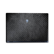Carbon Fiber Laptop Skin Compatible with Alienware M16 R2 (2024) - Black Leather - Premium 3M Vinyl Protective Wrap Decal Cover - Snadn aplikace | V