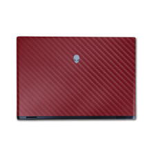 Carbon Fiber Laptop Skin Compatible with Alienware M16 R2 (2024) - Solid Burgundy - Premium 3M Vinyl Protective Wrap Decal Cover - Snadn aplikace |