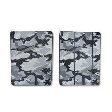 Custodia in fibra di carbonio compatibile con Apple Smart Folio per iPad Air 11 pollici (M2) 2024 - Grigio mimetico - Custodia protettiva in vini