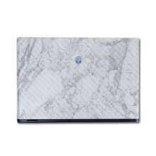 Skin protettiva in fibra di carbonio per laptop compatibile con Alienware M16 R2 (2024) - Effetto marmo gelido - Pellicola protettiva in vinile 3