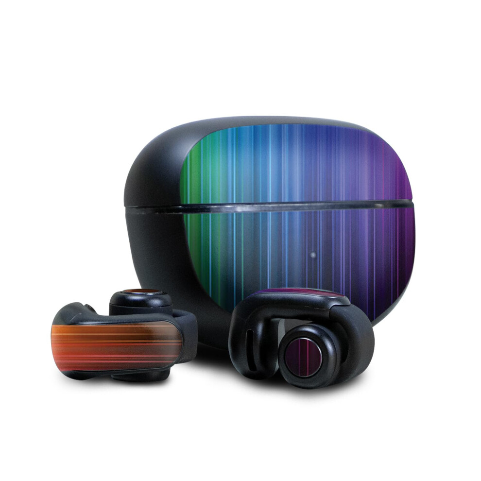 Skin Compatible With Bose Ultra Open Earbuds - Rainbow Streaks - Premium 3M Vinyl Protective Wrap Decal Cover - Easy To Apply | Crafted In The Usa By 198460603548