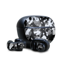 Skin kompatibel mit Bose Ultra Open Earbuds  Modernes Schwarz-Camouflage-Design  Hochwertige 3M-Vinyl-Schutzfolie  einfach anzubringen | Herge