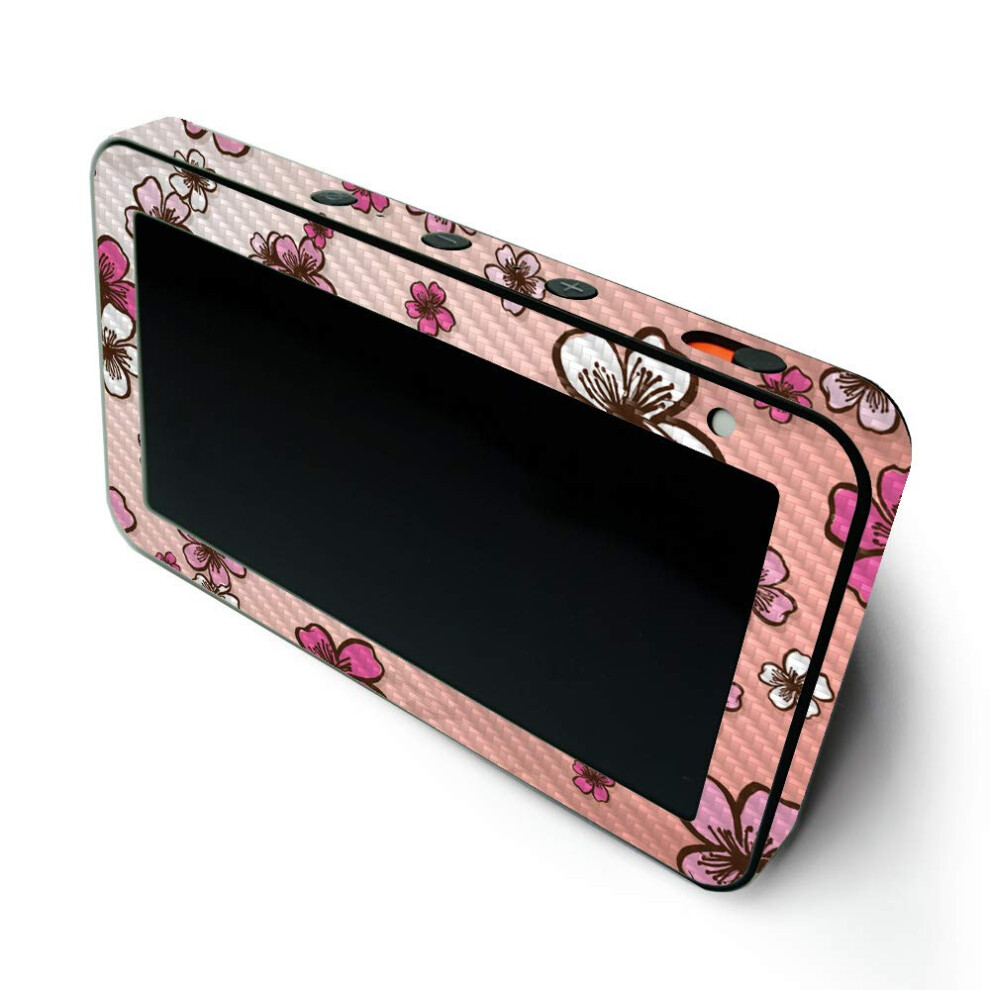 Mightyskins Carbon Fiber Skin For Amazon Echo Show 5 (Gen 1 & Gen 2) - Cherry Blossom | Durable Textured Carbon Fiber Finish | Easy To Apply And Chang 736684466442