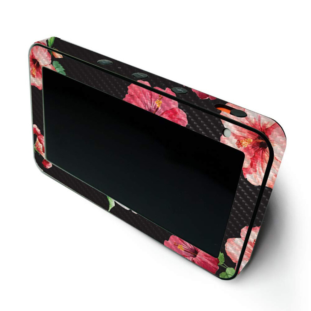 Mightyskins Carbon Fiber Skin For Amazon Echo Show 5 (Gen 1 & Gen 2) - Hibiscus | Durable Textured Carbon Fiber Finish | Easy To Apply And Change Styl 736684465414