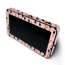 MIGHTY SKINS Custodia in fibra di carbonio MightySkins per Amazon Echo Show 5 (Gen 1 e Gen 2) - Motivo a rossetto | Finitura in fibra di carbonio