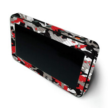 Piel de fibra de carbono Mayyyskins para Amazon Echo Show 5 (Gen 1 y Gen 2) - Red Camo | Acabado de fibra de carbono con textura duradera | Fcil de