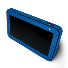 Custodia in fibra di carbonio MightySkins per Amazon Echo Show 5 (Gen 1 e Gen 2) - Blu | Finitura in fibra di carbonio testurizzata resistente |