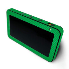 MIGHTY SKINS Custodia in fibra di carbonio MightySkins per Amazon Echo Show 5 (Gen 1 e Gen 2) - Verde | Finitura in fibra di carbonio testurizzat