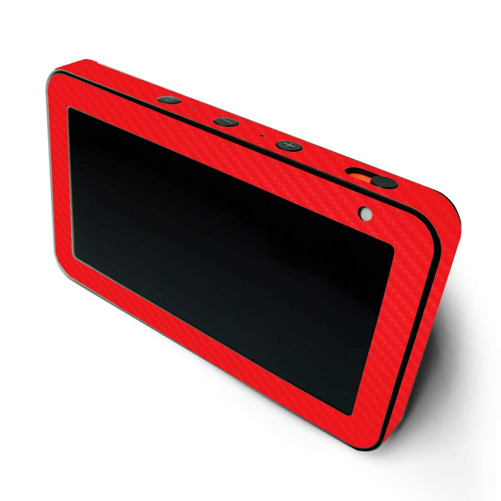 Mightyskins Carbon Fiber Skin For Amazon Echo Show 5 (Gen 1 & Gen 2) - | Durable Textu Carbon Fiber Finish | Easy To Apply And Change Style | M Red 736684463823