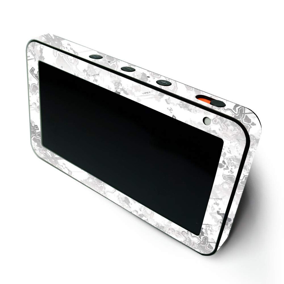 Mightyskins Carbon Fiber Skin For Amazon Echo Show 5 (Gen 1 & Gen 2) - Viper Snow | Durable Textured Carbon Fiber Finish | Easy To Apply And Change St 736684463298