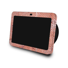 Piel de fibra de carbono compatible con Amazon Echo Show 8 (3ra Gen 2023) - Marble rosado - Cubierta de calcomana protectora de vinilo 3M Premium -