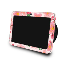 La piel de fibra de carbono compatible con Amazon Echo Show 8 (3ra Gen 2023) - Lirios en Bloom - Cubierta de calcomana protectora de vinilo 3M Premi