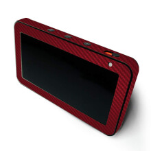 Custodia in fibra di carbonio MightySkins per Amazon Echo Show 5 (Gen 1 e Gen 2) - Borgogna | Finitura in fibra di carbonio testurizzata resisten