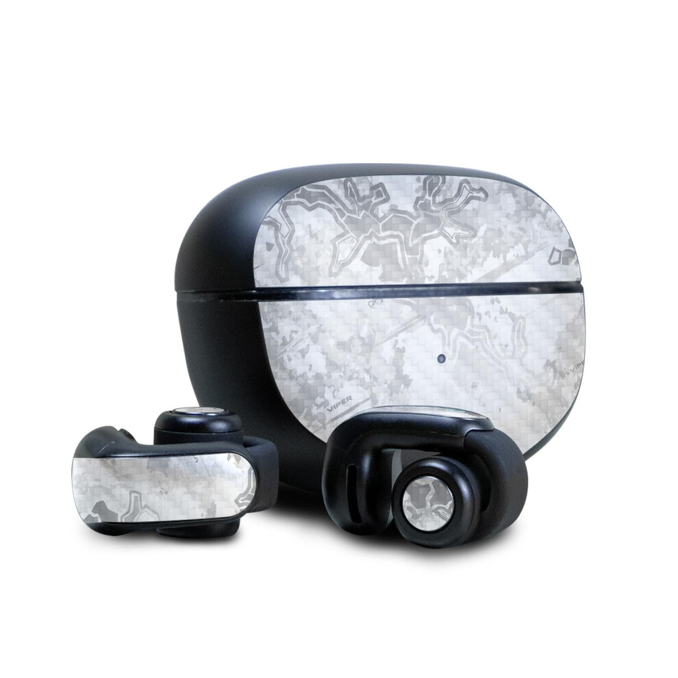 Carbon Fiber Skin Compatible With Bose Ultra Open Earbuds - Viper Snow - Premium 3M Vinyl Protective Wrap Decal Cover - Easy To Apply | Crafted In The 198460606792