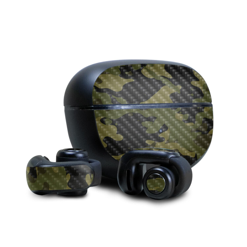 Carbon Fiber Skin Compatible With Bose Ultra Open Earbuds - Camouflage - Premium 3M Vinyl Protective Wrap Decal Cover - Easy To Apply | Crafted Green 198460600707