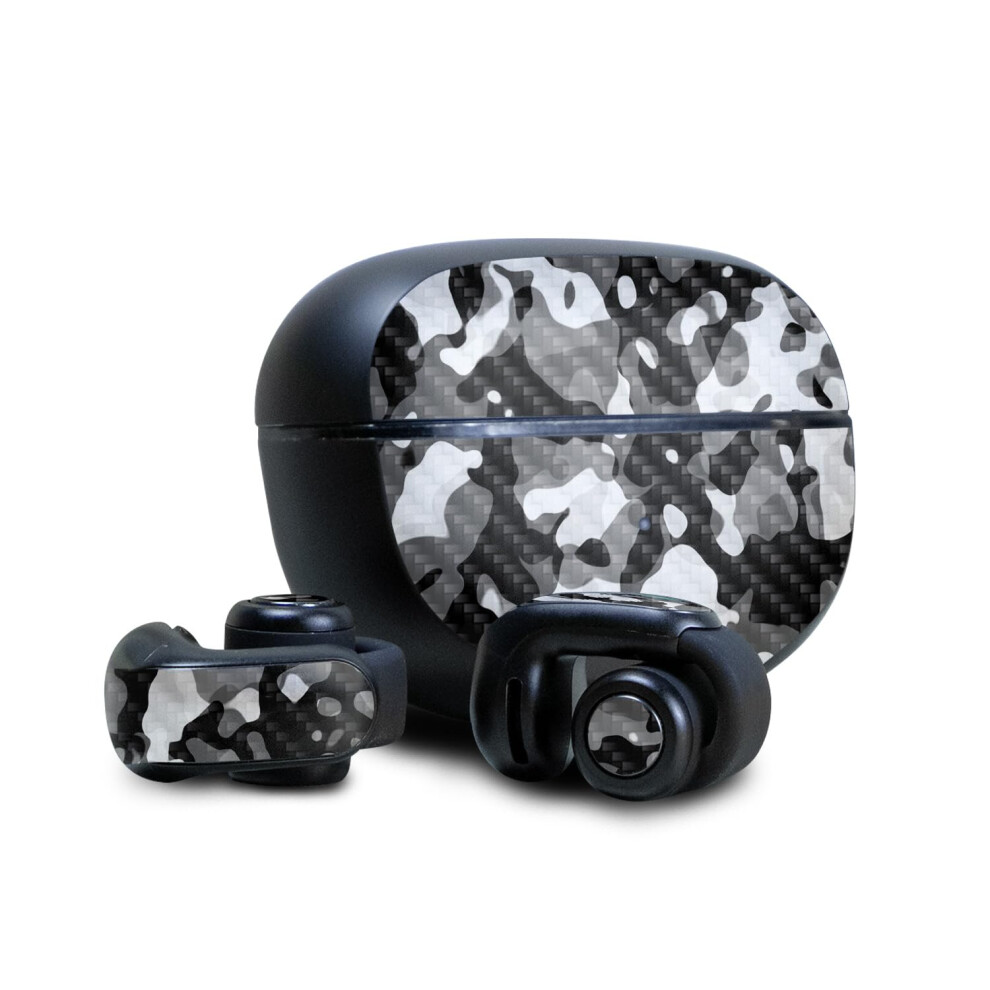 Carbon Fiber Skin Compatible With Bose Ultra Open Earbuds - Modern Camo - Premium 3M Vinyl Protective Wrap Decal Cover - Easy To Apply | Crafted Black 198460597588