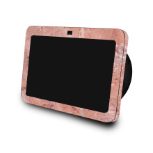 Glnzende Glitzer-Skin, kompatibel mit Amazon Echo Show 8 (3. Generation 2023)  Rosa Marmor  Hochwertige 3M-Vinyl-Schutzfolie  einfach anzubri