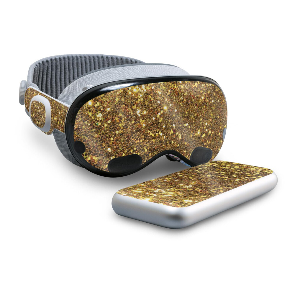 Glossy Glitter Skin Compatible With Beats Solo 4 - Dazzle - Premium 3M Vinyl Protective Wrap Decal Cover - Easy To Apply | Crafted In The Usa By Gold 198164889576