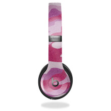 Cover protettiva lucida con glitter compatibile con Beats Solo 4 - Rosa mimetico - Pellicola protettiva in vinile 3M di alta qualit - Facile da