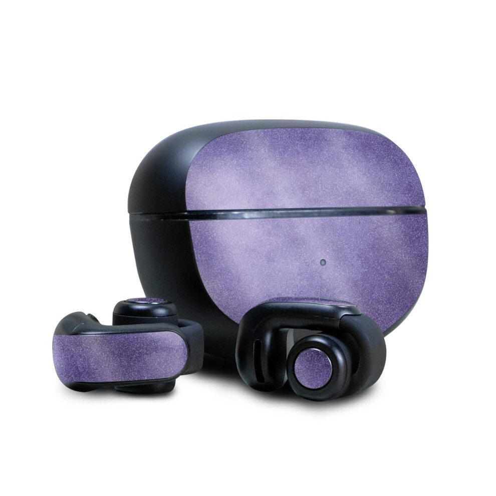 Glossy Glitter Skin Compatible With Bose Ultra Open Earbuds - Airbrush - Premium 3M Vinyl Protective Wrap Decal Cover - Easy To Apply | Crafted Purple 198460603357