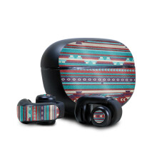 Glanzende glitterhuid compatibel met Bose Ultra Open oordopjes - Zuidwestelijke strepen - Premium 3M vinyl beschermhoes met sticker - Eenvoudig aan t