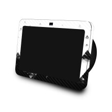 La piel de fibra de carbono compatible con Amazon Echo Show 8 (3ra Gen 2023) - Black Hills - Cubierta de calcomana protectora de vinilo 3M Premium -