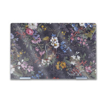 Custodia protettiva lucida glitterata per laptop compatibile con HP Envy x360 14 (2023) - Midnight Blossom - Pellicola protettiva in vinile 3M di