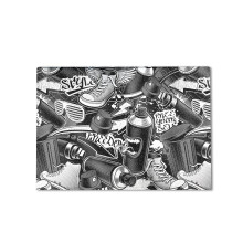 Custodia protettiva lucida glitterata per laptop compatibile con HP Envy x360 16 (2023) - Mono Hip Hop - Pellicola protettiva in vinile 3M di alt