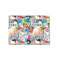 Skin protettiva lucida glitterata compatibile con HP Envy x360 16 (2023) - Sticker Bomb - Pellicola protettiva in vinile 3M di alta qualit    - Fac
