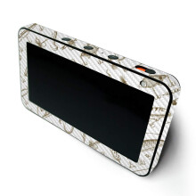 Custodia in fibra di carbonio MightySkins per Amazon Echo Show 5 (Gen 1 e Gen 2) - Retro Lures | Finitura in fibra di carbonio testurizzata resis