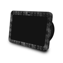 Glänzender Glitzer Skin für Amazon Echo Show 8 (3. Gen, 2023) - Schwarz Argyle - Premium 3M Vinyl Schutzfolie