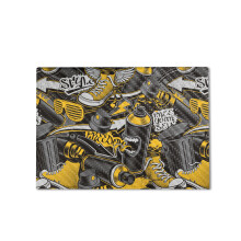 Carbon Fiber Laptop Skin Compatible with HP Envy x360 16 (2023) - Yellow Hip Hop - Premium 3M Vinyl Protective Wrap Decal Cover - Snadn aplikace | V
